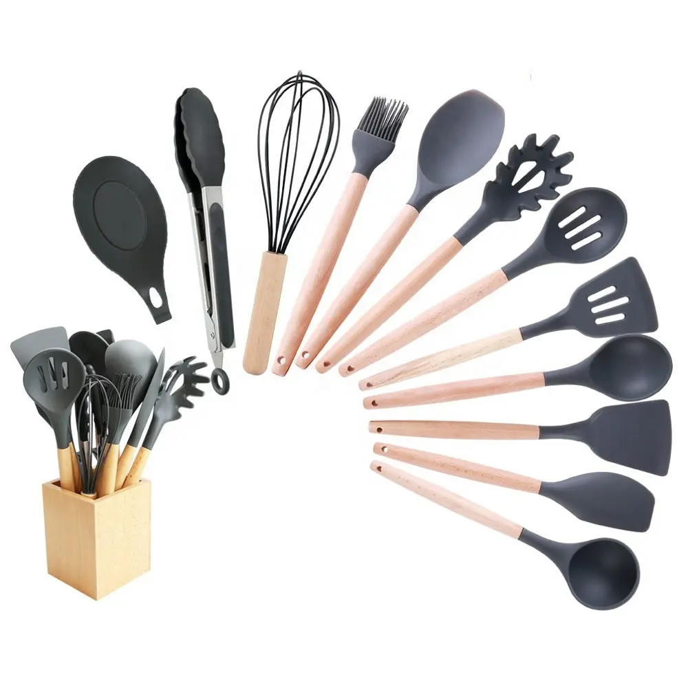 10-Piece Non-Stick Wooden Kitchen Tools Set