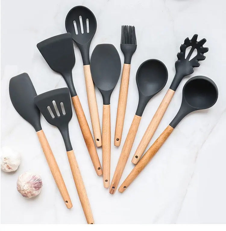 10-Piece Non-Stick Wooden Kitchen Tools Set